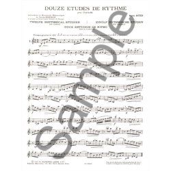 Marcel Bitsch: 12 Etudes de Rythme (Clarinet solo)