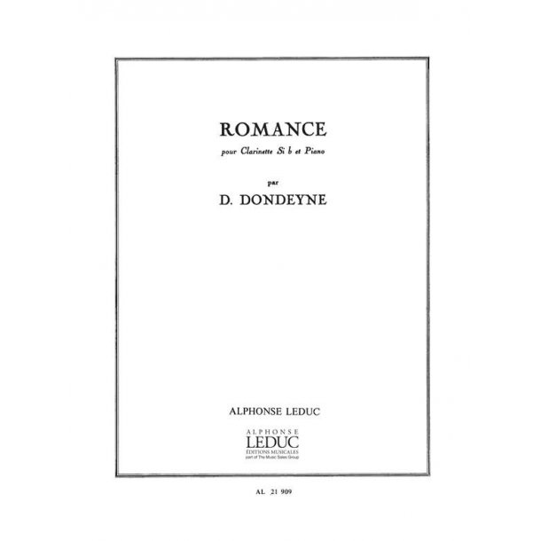 D&eacute;sir&eacute; Dondeyne: Romance (Clarinet & Piano)