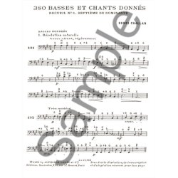Henri Challan: 380 Basses Et Chants Donn&eacute;s - Volume 3A (Septi&egrave;mes De Dominante)