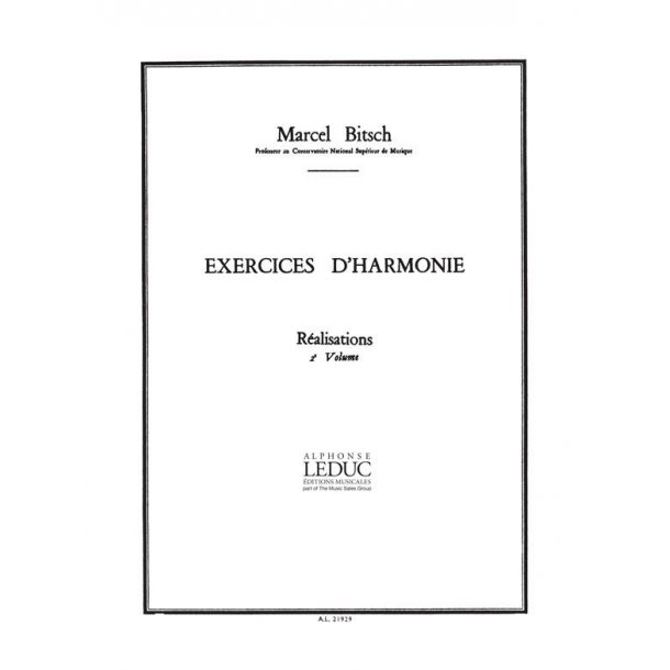 Bitsch Exercices D'harmonie Volume 2 Realisations Bl839 Book
