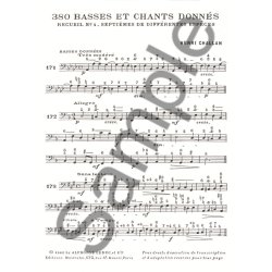 Henri Challan: 380 Basses Et Chants Donn&eacute;s - Volume 4A (Septi&egrave;mes De Diff&eacute;rentes Esp&egrave;ces)