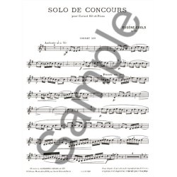 Eug&egrave;ne Cools: Solo de Concours Op.84 (Bb trpt) (Trumpet & Piano)