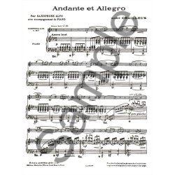 Andr&eacute; Chailleux: Andante Et Allegro (Alto Saxophone And Piano)