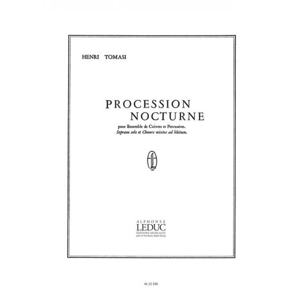 Tomasi Henri Procession Nocturne Cuivres Percussion Voice Score Bl841
