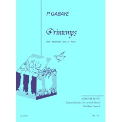 Pierre Gabaye: Printemps (Saxophone-Alto & Piano)
