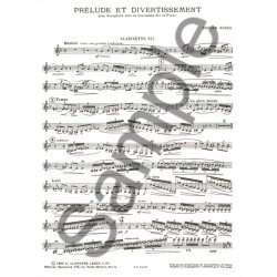 Eug&egrave;ne Bozza: Pr&eacute;lude et Divertissement (Saxophone-Alto & Piano)