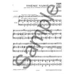 Robert Cl&eacute;risse: Th&egrave;me vari&eacute; (Trumpet & Piano)