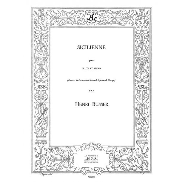 Henri B&uuml;sser: Sicilienne Op.60 (Flute & Piano)