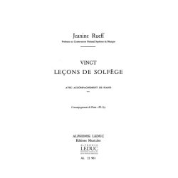 Rueff 20 Lecons De Solfege Avec Accompagnement Bl853 Book
