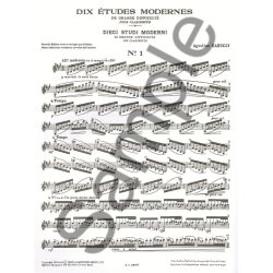 Agostino Gabucci: 10 Etudes modernes de grande Difficult&eacute; (Clarinet solo)