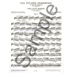 Agostino Gabucci: 10 Etudes modernes de grande Difficult&eacute; (Clarinet solo)