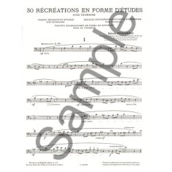 G&eacute;rard Pichaureau: 30 R&eacute;cr&eacute;ations en Forme d'Etudes (Trombone solo)