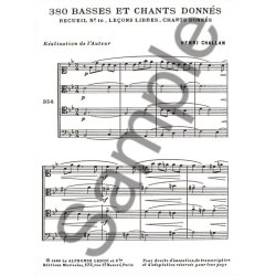 Henri Challan: 380 Basses Et Chants Donn&eacute;s - Volume 10C (Chants Sur L'Ensemble Des Notes &Eacute;trang&egrave;res)