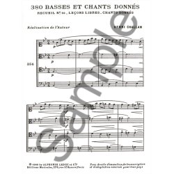 Henri Challan: 380 Basses Et Chants Donn&eacute;s - Volume 10C (Chants Sur L'Ensemble Des Notes &Eacute;trang&egrave;res)