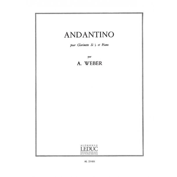 Alain Weber: Andantino (Clarinet & Piano)