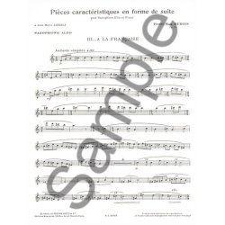 Pierre Max Dubois: Pi&egrave;ces Caract&eacute;ristiques Op.77 No.3 - A La Fran&ccedil;aise (Alto Saxophone/Piano)