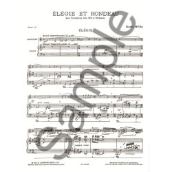 Karel Husa: El&eacute;gie et Rondeau (Saxophone-Alto & Piano)