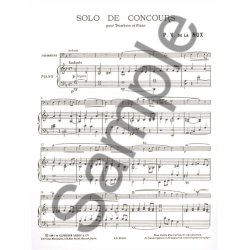 P.V.de la Nux: Solo de Concours (Trombone and Piano)