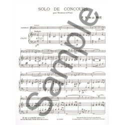 P.V.de la Nux: Solo de Concours (Trombone and Piano)