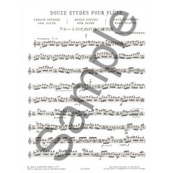 Jacques Cast&eacute;r&egrave;de: 12 Etudes (Flute solo)