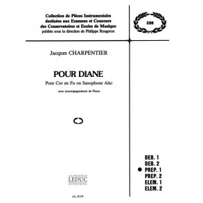 Jacques Charpentier: Pour Diane (Saxophone-Alto & Piano)