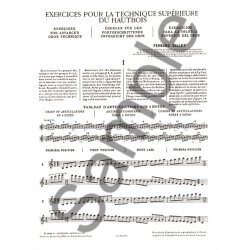 Ferdinand Gillet: Exercices pour la Technique sup&eacute;rieure (Oboe solo)