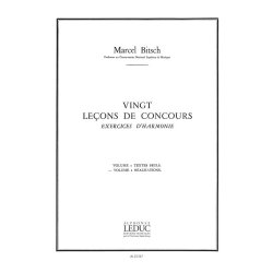 Bitsch 20 Lecons De Concours Exercices D'harmonie Livre Du Maitre Bk