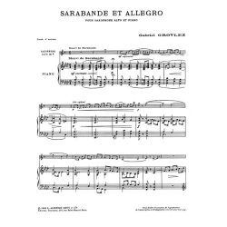 Gabriel Grovlez: Sarabande Et Allegro (Alto Saxophone/Piano)