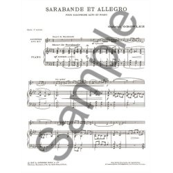 Gabriel Grovlez: Sarabande Et Allegro (Alto Saxophone/Piano)