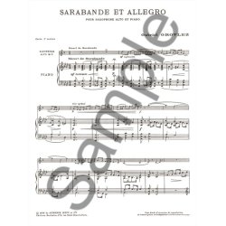 Gabriel Grovlez: Sarabande Et Allegro (Alto Saxophone/Piano)