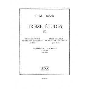 Pierre Max Dubois: 13 Etudes de moyenne Difficulté (Flute solo)