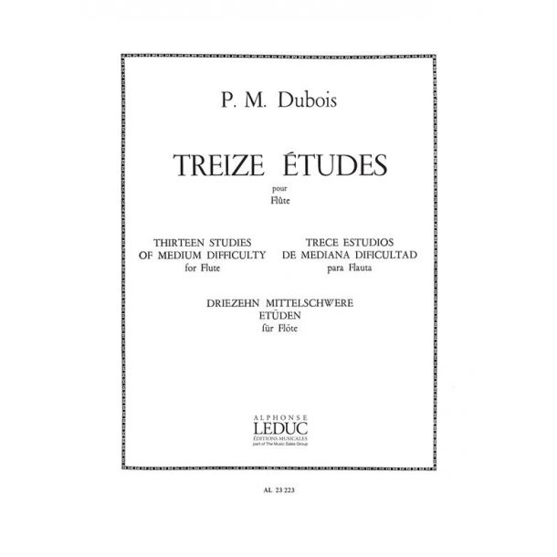 Pierre Max Dubois: 13 Etudes de moyenne Difficult&eacute; (Flute solo)