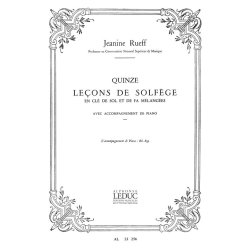 Rueff 15 Lecons De Solfege Avec Accompagnement Bl879 Book