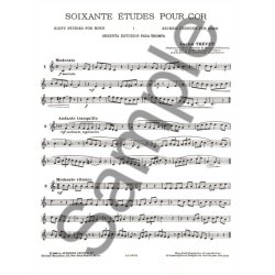 Lucien Th&eacute;vet: 60 Etudes Vol.1 (Horn solo)