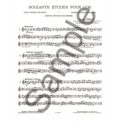 Lucien Th&eacute;vet: 60 Etudes Vol.1 (Horn solo)