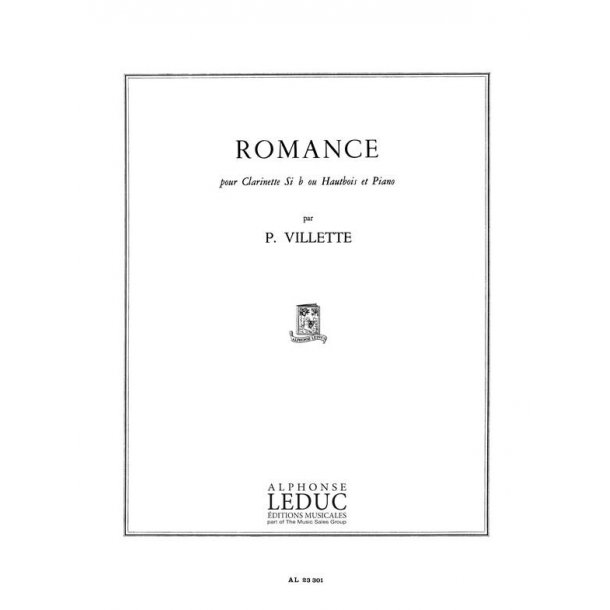 Pierre Villette: Romance Op.30 (Clarinet & Piano)