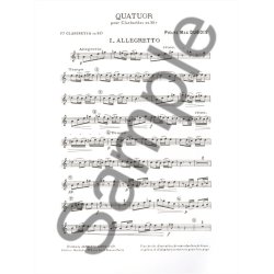 Pierre Max Dubois: Quatuor (Clarinets 4)