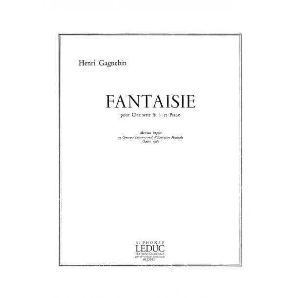Henri Gagnebin: Fantaisie (Clarinet & Piano)