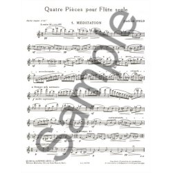 Jindrich Feld: 4 Pi&egrave;ces (Flute solo)