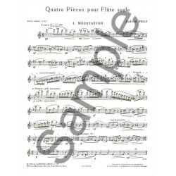 Jindrich Feld: 4 Pi&egrave;ces (Flute solo)