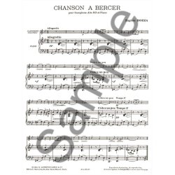 Eug&egrave;ne Bozza: Chanson &agrave; Bercer (Saxophone-Alto & Piano)
