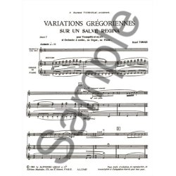 Henri Tomasi: Variations gr&eacute;goriennes sur un Salve Regina (Trumpet & Piano or Organ)