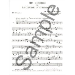 Alain Weber: 60 Le&ccedil;ons de Lecture rythmique Vol.1 (Book)