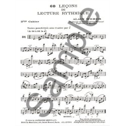 Alain Weber: 60 Le&ccedil;ons de Lecture rythmique Vol.2 (Book)