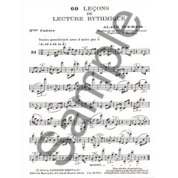 Alain Weber: 60 Le&ccedil;ons de Lecture rythmique Vol.2 (Book)