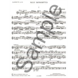 Pierre Max Dubois: 9 Impromptus (Clarinet & Piano)