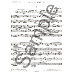 Pierre Max Dubois: 9 Impromptus (Clarinet & Piano)