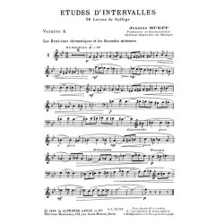 Rueff: &eacute;tudes d intervalles 18 lecons de solfege 2 cles version &agrave; sans acct