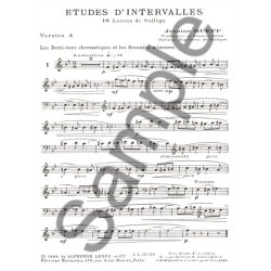 Rueff: &eacute;tudes d intervalles 18 lecons de solfege 2 cles version &agrave; sans acct