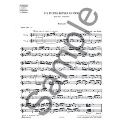 Jacques Cast&eacute;r&egrave;de: 6 Pi&egrave;ces br&egrave;ves en Duo (Trumpets 2)